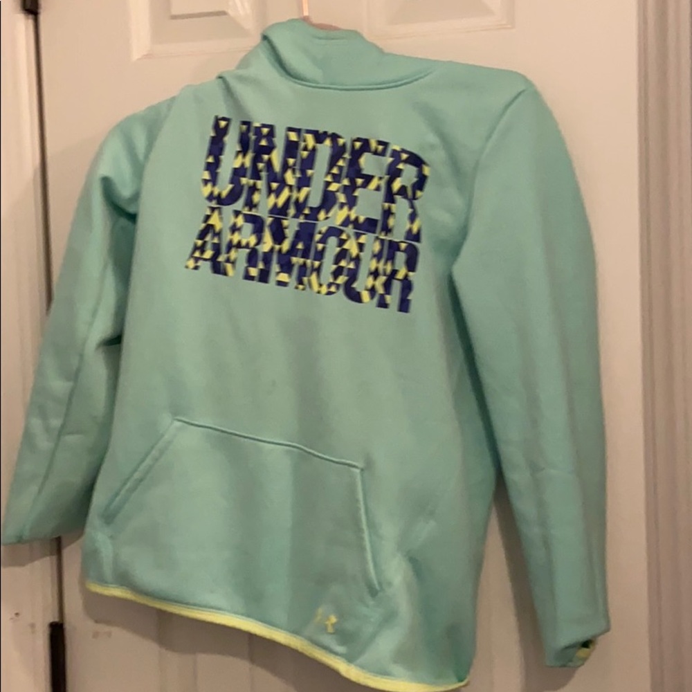 Teal under armor hoodie